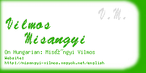 vilmos misangyi business card